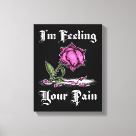Lienzo Rosa rosa con un texto blanco desesperado