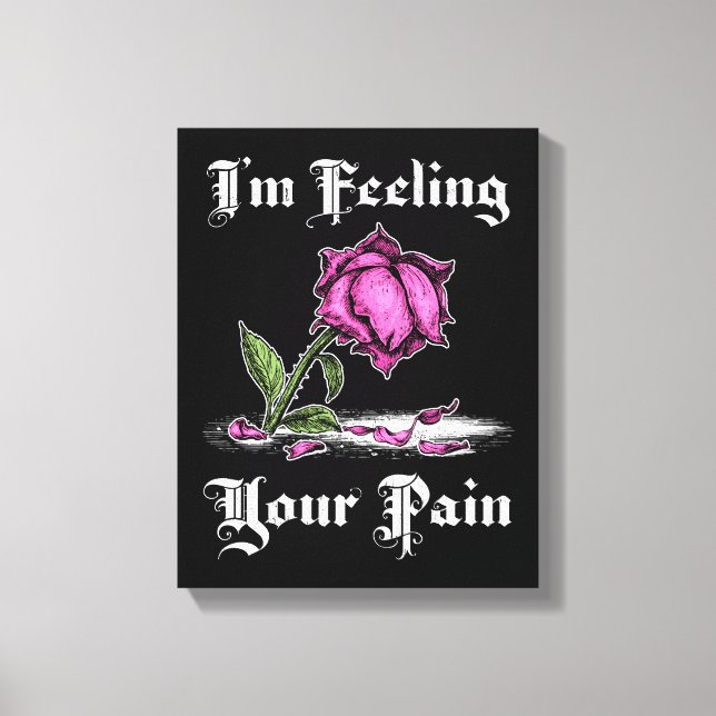 Lienzo Rosa rosa con un texto blanco desesperado (Anverso)