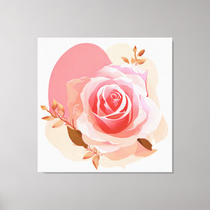 Lienzo Rosa único rosado polvoriento