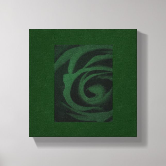 Lienzo Rosa verde (Anverso)