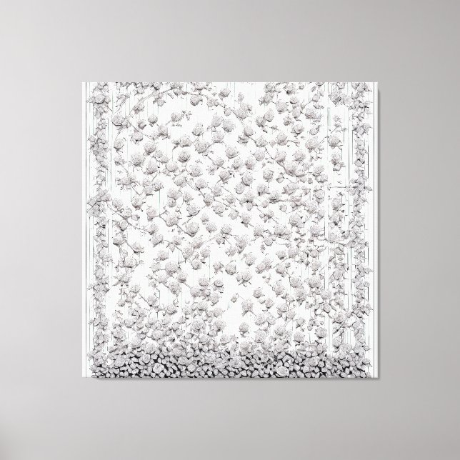 Lienzo Rosas blancas B (Anverso)