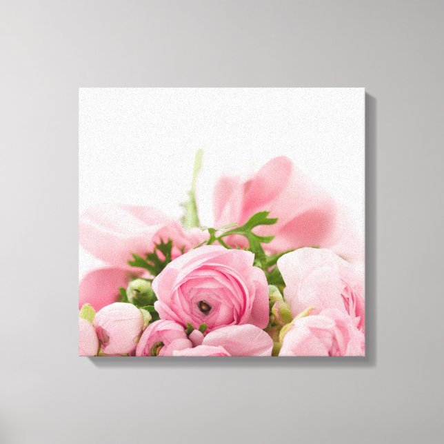 Lienzo Rosas Bodas rosados (Anverso)