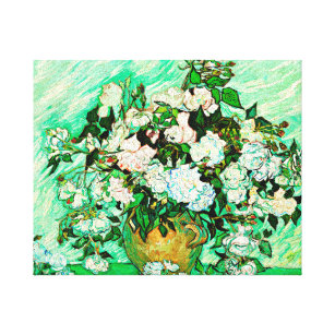 Lienzo Rosas de Vintage Vincent Van Gogh (1890)