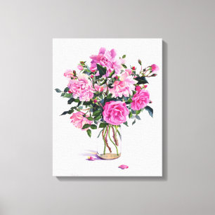 Lienzo Rosas en un tarro de cristal