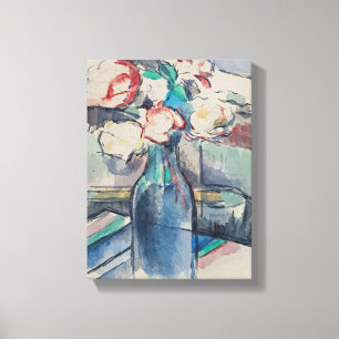 Lienzo Rosas en una botella de Paul Cezanne