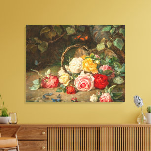 Lienzo Rosas en una cesta – Josef Neugebauer