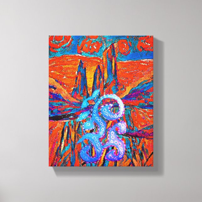 Lienzo Rosas expresivos en el cielo (Anverso)