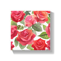 Rosas Rojas | Acuarela de Rosa Floral Elegante
