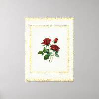 Rosas Rojas Bouquet enmarcado con lona de puntos d