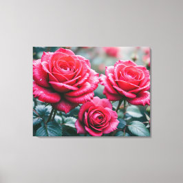 Lienzo Rosas Rojas Románticas Florales Elegantes