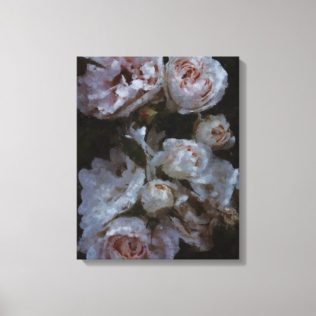 Lienzo Rosas rosadas (Anverso)