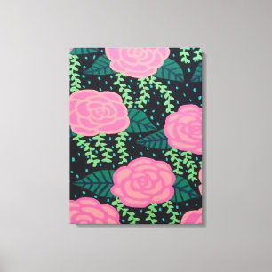 Lienzo Rosas rosados de col