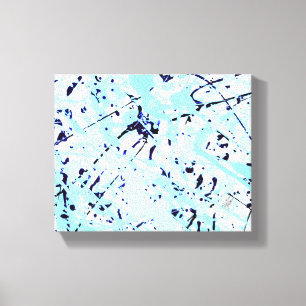 Lienzo Rosas Susurrantes Azul Pálido Abstracto