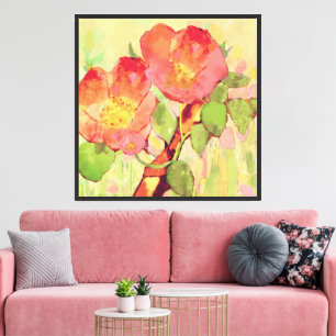 Lienzo Rosas Sweet Briar rosadas vintage