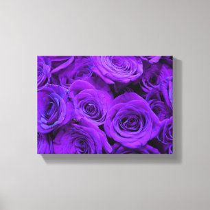 Lienzo rosas violeta romántico violeta, ramo de rosa boni