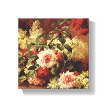 Rosas y caoba por de Longpre envueltas