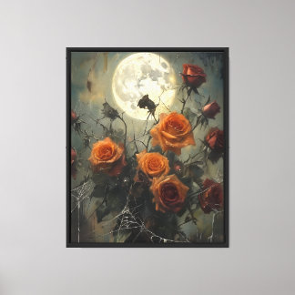 Lienzo Rosas y Webs de Moonlight