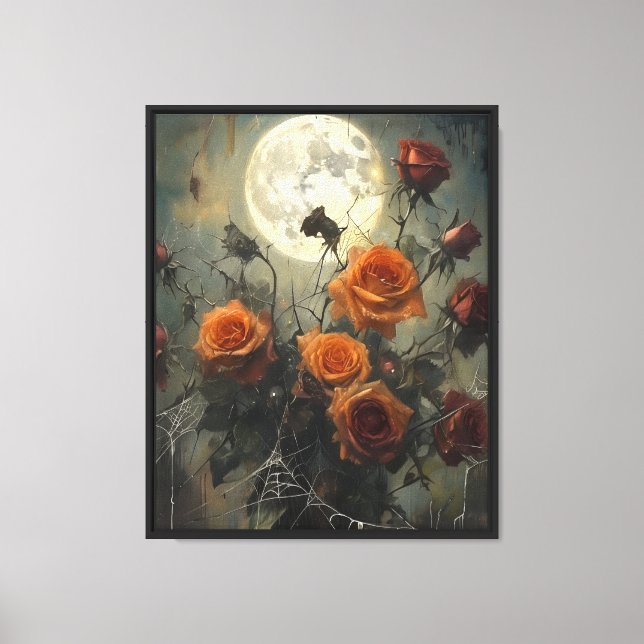 Lienzo Rosas y Webs de Moonlight (Anverso)