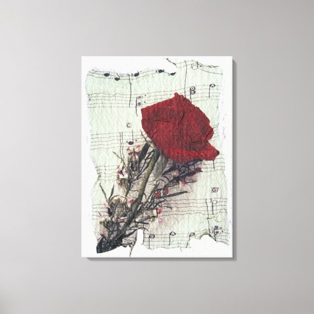 Lienzo <Rose and Music>de Kim Koza 2 (Anverso)