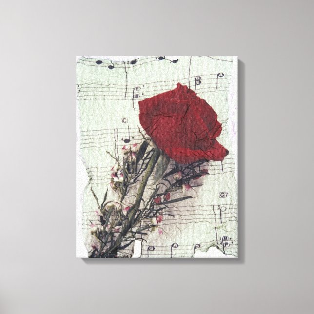 Lienzo <Rose and Music>de Kim Koza 2 (Anverso)