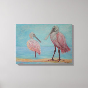 Lienzo ROSEATE SPOONBILS IN FLORIDA Canvas Print