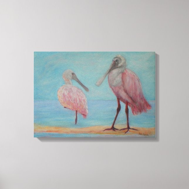 Lienzo ROSEATE SPOONBILS IN FLORIDA Canvas Print (Anverso)