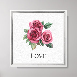 Lienzo Roses Rojos Flores Amor