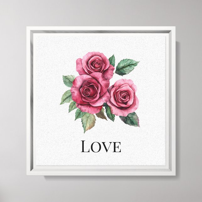 Lienzo Roses Rojos Flores Amor (Anverso)