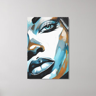 Lienzo Rosto abstrato de mulher negra