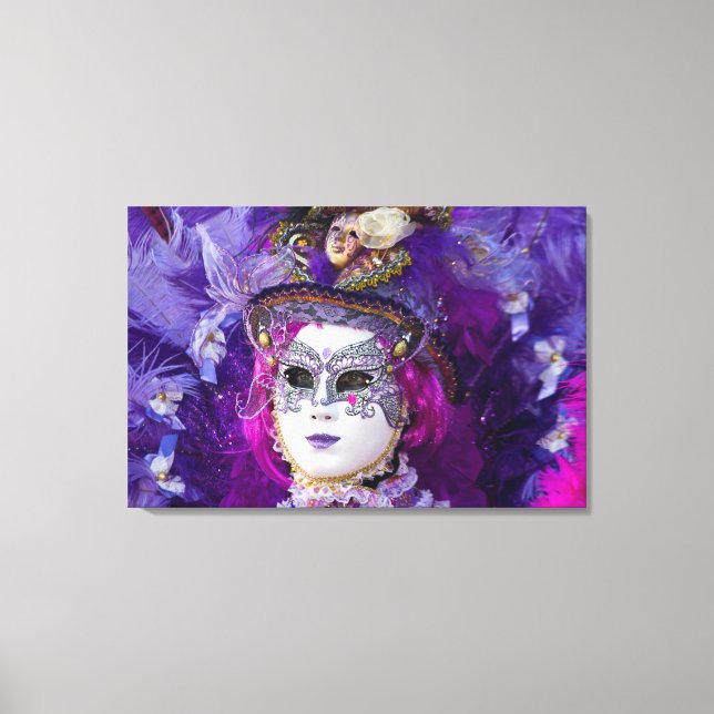 Lienzo Rostro de un disfraz de carnaval, Venecia (Anverso)