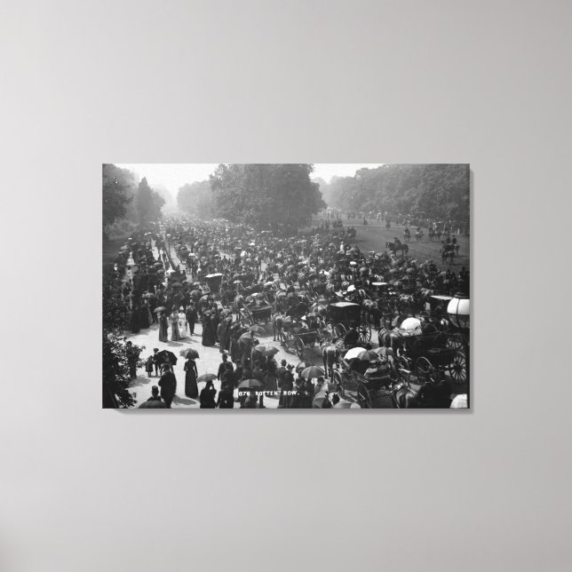 Lienzo Rotten Row en Hyde Park, Londres, c.1890 (Anverso)