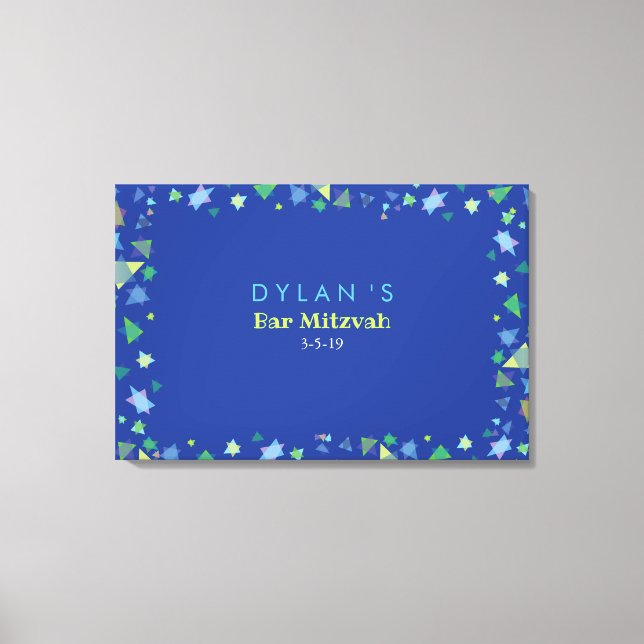 Lienzo RÓTULO A Bordo De Bat Mitzvah Bar (Anverso)