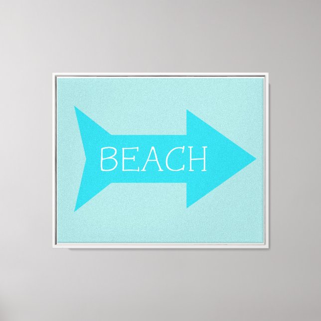 Lienzo Rótulo Aqua Arrow Beach (Anverso)