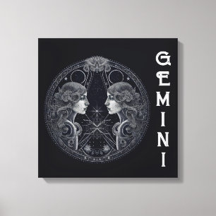 Lienzo Rótulo Astrológico Gemini Mayo 21-Junio 20