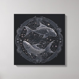Lienzo Rótulo Astrológico Pisces 19 feb. a 20 de marzo