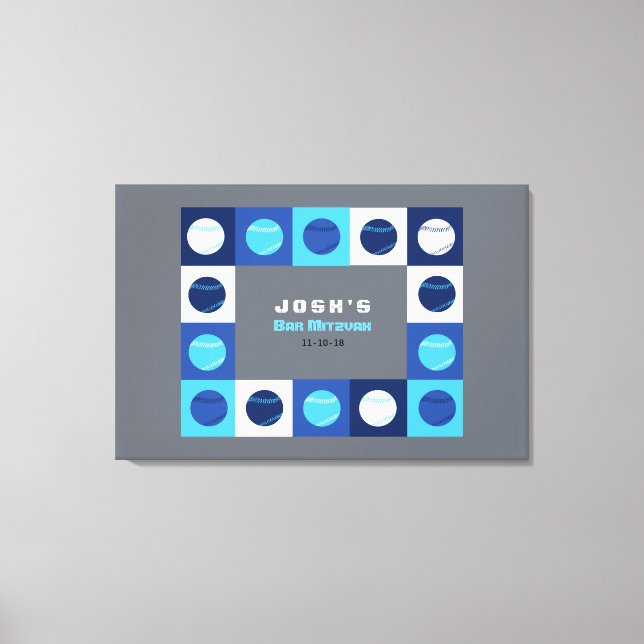 Lienzo Rótulo Bat Mitzvah A Bordo (Anverso)