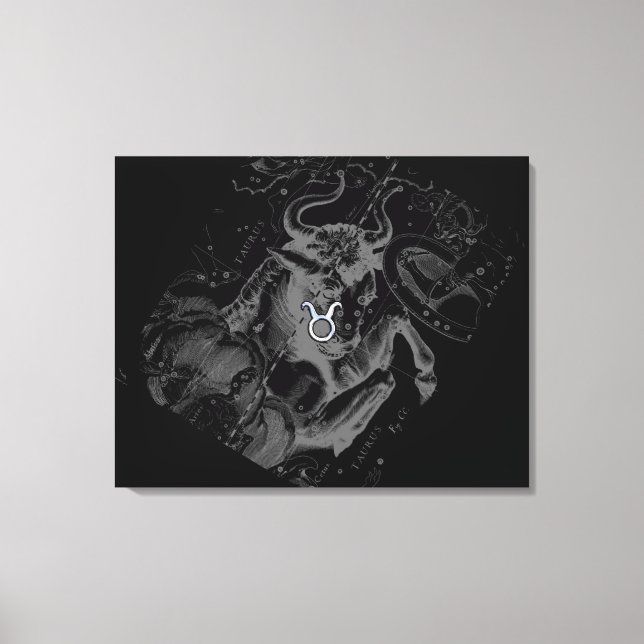 Lienzo Rótulo cromado como Taurus Zodiac en Hevelius (Anverso)