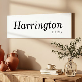 Lienzo Rótulo De Apellido Fecha Este Largo Estrecho Se Pu