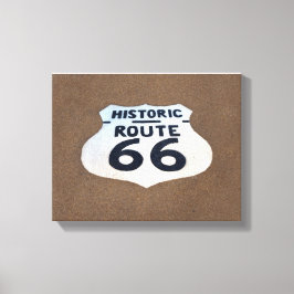 Lienzo Rótulo de avance de la ruta 66 de 2,5 pulgadas
