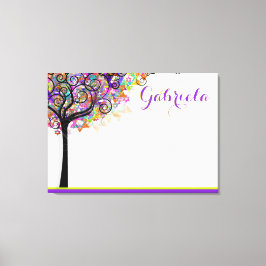 Lienzo Rótulo de  de PixDezines a Bordo/Púrpura/Rosa