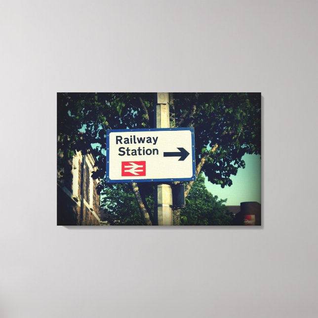 Lienzo Rótulo de estación (Anverso)