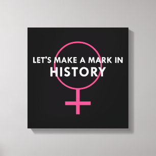Lienzo Rótulo de género femenino - Marca en cita de la hi