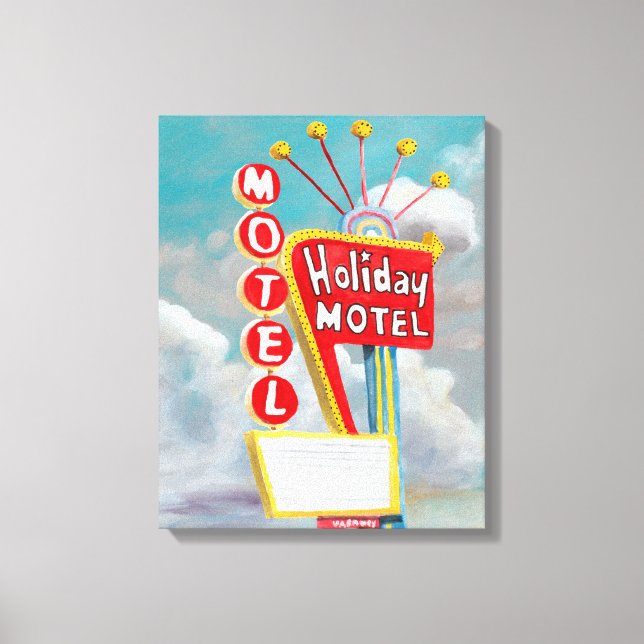 Lienzo Rótulo de Holiday Motel (Anverso)