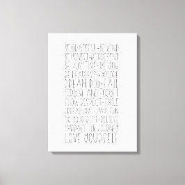 Lienzo Rótulo de recordatorios de familia