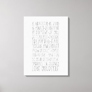 Lienzo Rótulo de recordatorios de familia