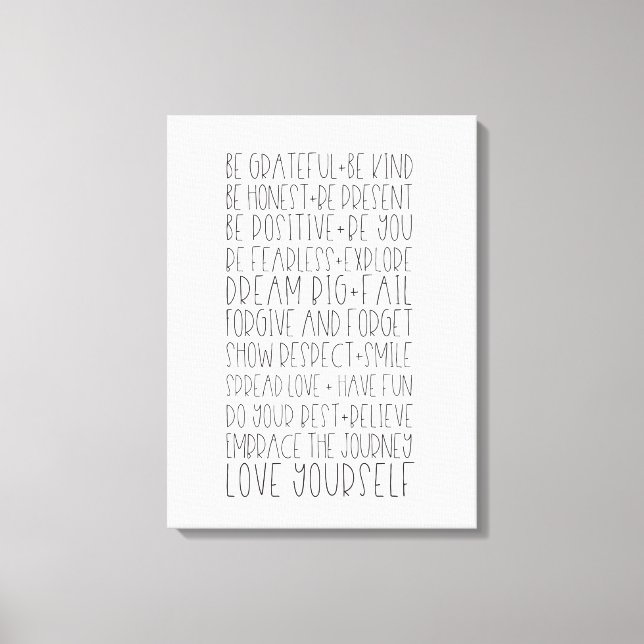 Lienzo Rótulo de recordatorios de familia (Anverso)