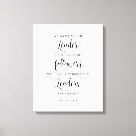 Lienzo Rótulo De Un Buen Líder, Cita De Mahatma Gandhi