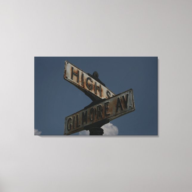 Lienzo Rótulo de Vintage Street (Anverso)