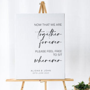 Lienzo Rótulo del Boda de asientos abiertos // Sin plan d