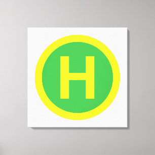 Lienzo Rótulo Helipad